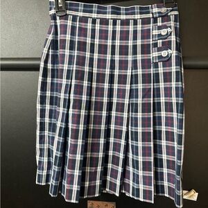 Parker School Uniform Red and Blue Plaid Pleated Skirt, sz 3